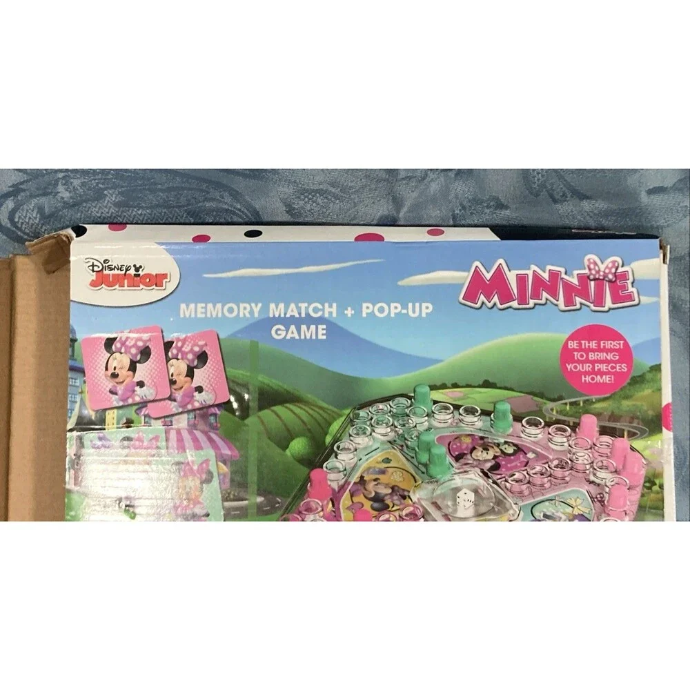 Disney Junior Minnie Mouse Pop-up Board Game + Memory Match Card Game